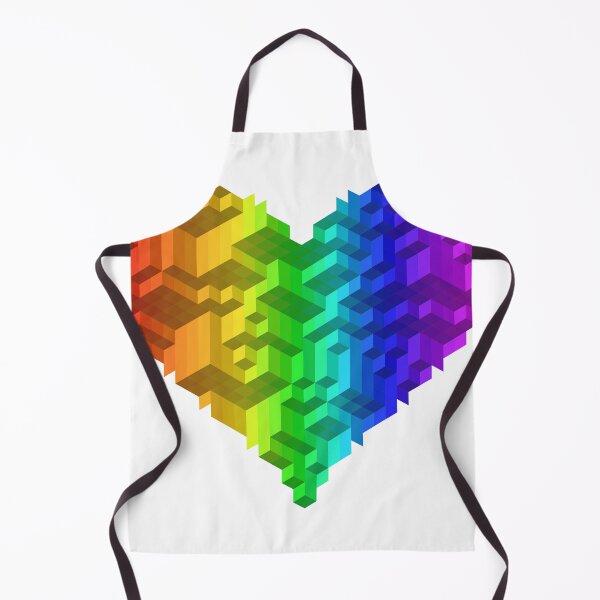 Item preview, Rainbow Pride Heart — Vertical Gradient Isometric 3D Cubes designed and sold by tilinger.