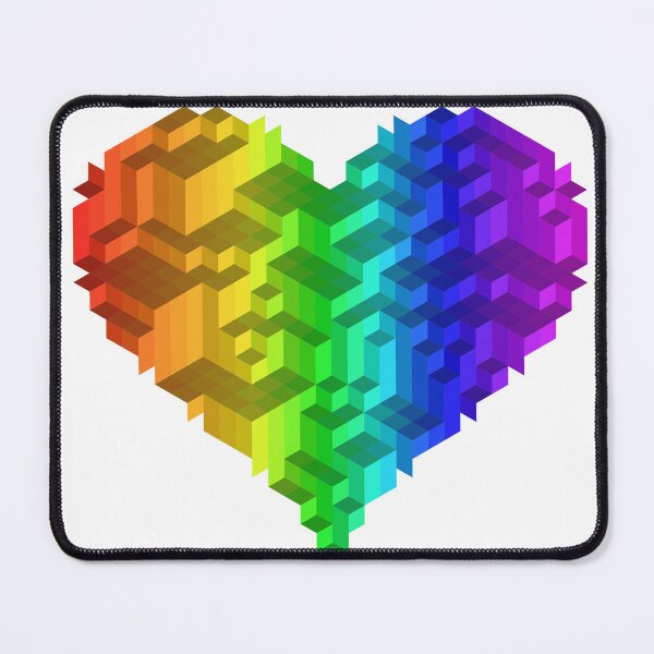 Item preview, Rainbow Pride Heart — Vertical Gradient Isometric 3D Cubes designed and sold by tilinger.