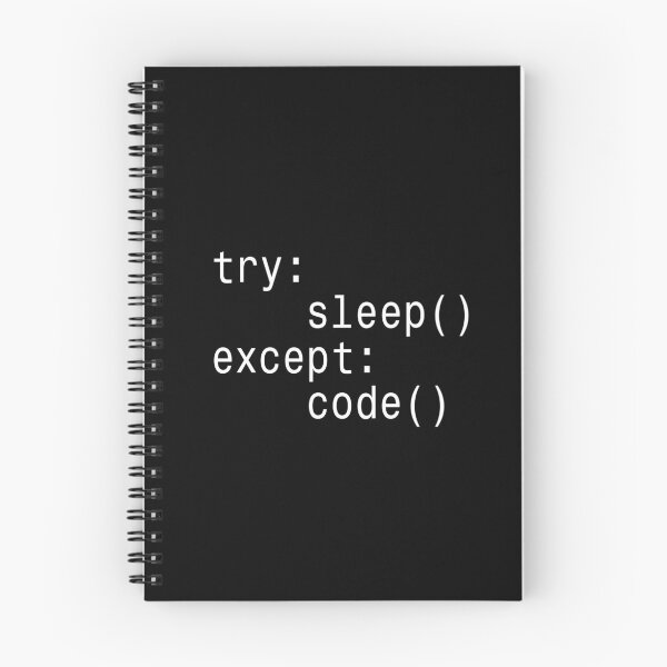 Item preview, Try Sleep Except Code Python Sticker designed and sold by DruckByte.