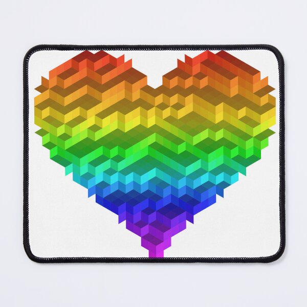 Item preview, Rainbow Pride Heart — Isometric 3D Cube Voxel Heart designed and sold by tilinger.