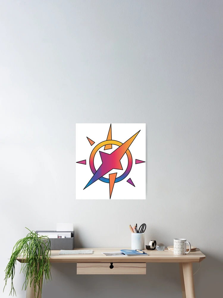 Thumbnail 2 of 3, Poster, Abstract Magic Star Compass designed and sold by BetweenForms.