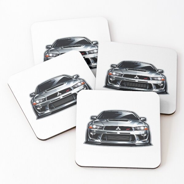 Item preview, Mitsubishi Lancer Evo Front View Illustration – JDM Performance Car Art designed and sold by wisnubayuaji.