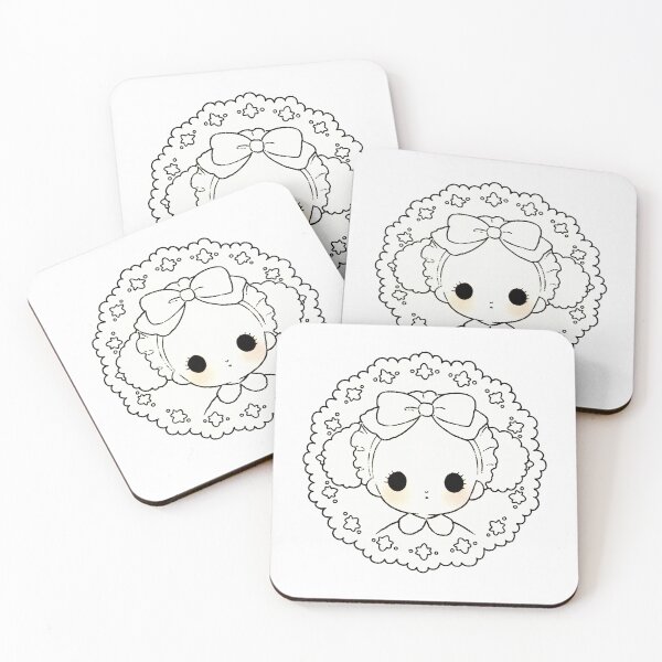 Item preview, Kawaii Bow Doll Lace Doily designed and sold by bubblegoth.
