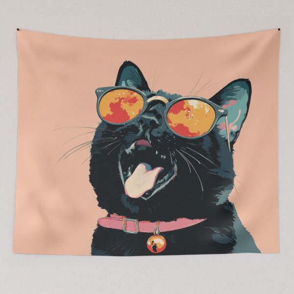 Item preview, Cat wearing sunglasses enjoys summer designed and sold by anytka.
