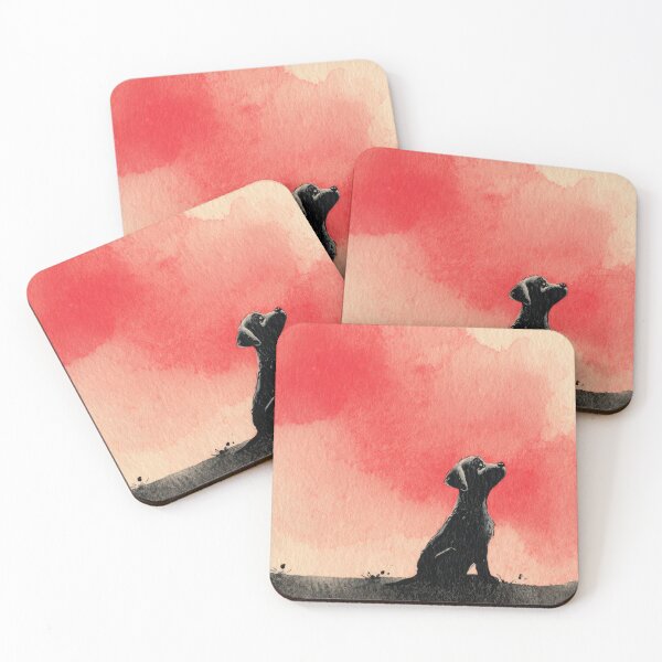 Item preview, Dog sits under a red sky designed and sold by anytka.