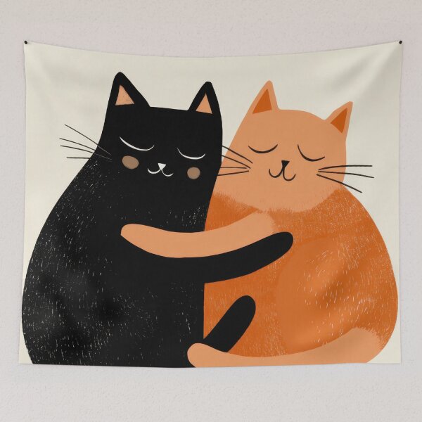 Item preview, Two cats sharing a close moment designed and sold by anytka.