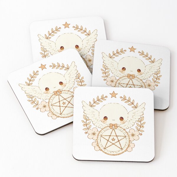 Item preview, Kawaii Winged Angel Pentacle designed and sold by bubblegoth.