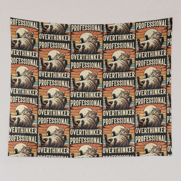 Item preview, Professional Overthinker – Funny Cat Meme designed and sold by Taans-Creation.