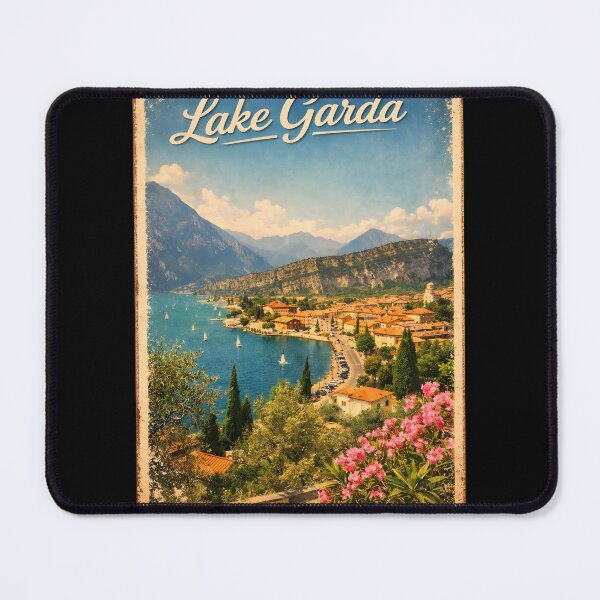 Item preview, Lake Garda – Vintage Italian Travel Poster designed and sold by VVoodpecker Design.