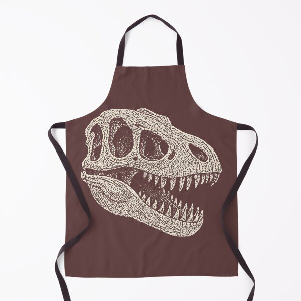Item preview, Vintage Dinosaur Skull Illustration – Embroidered Style Fossil Outline designed and sold by Nova Max Designs .