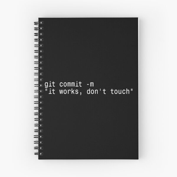 Item preview, Git Commit It Works Don't Touch - Pegatina de programador designed and sold by DruckByte.