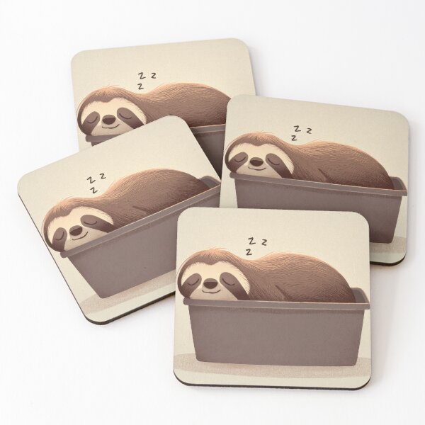Item preview, Sloth sleeping in a small box designed and sold by anytka.