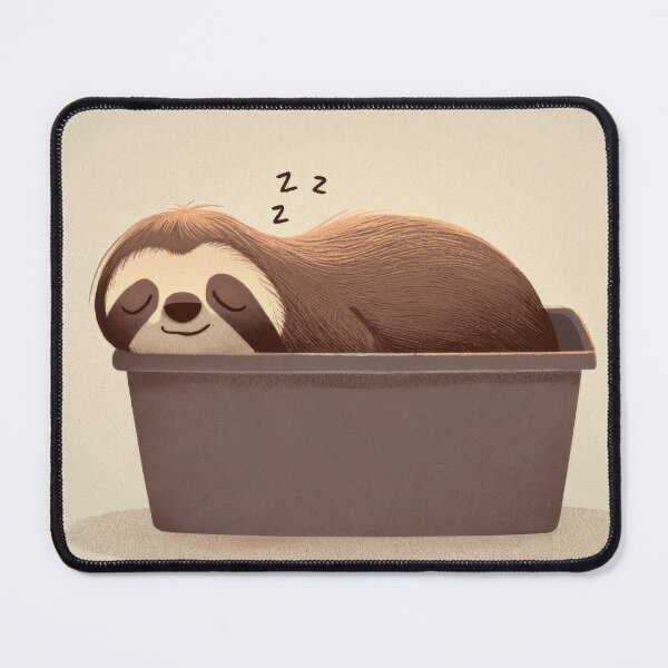 Item preview, Sloth sleeping in a small box designed and sold by anytka.