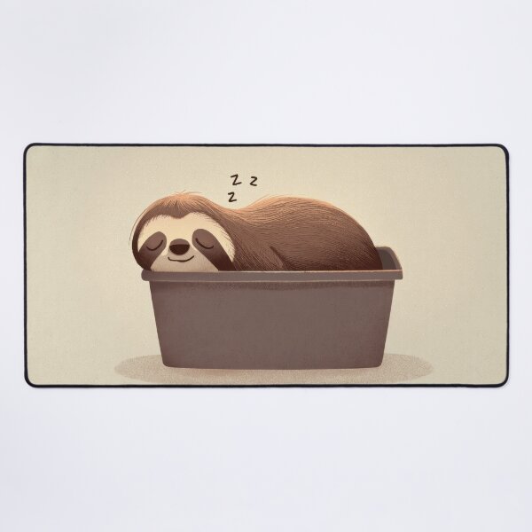 Item preview, Sloth sleeping in a small box designed and sold by anytka.