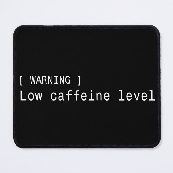 Item preview, Warning Low Caffeine Level - Funny Developer Sticker designed and sold by DruckByte.