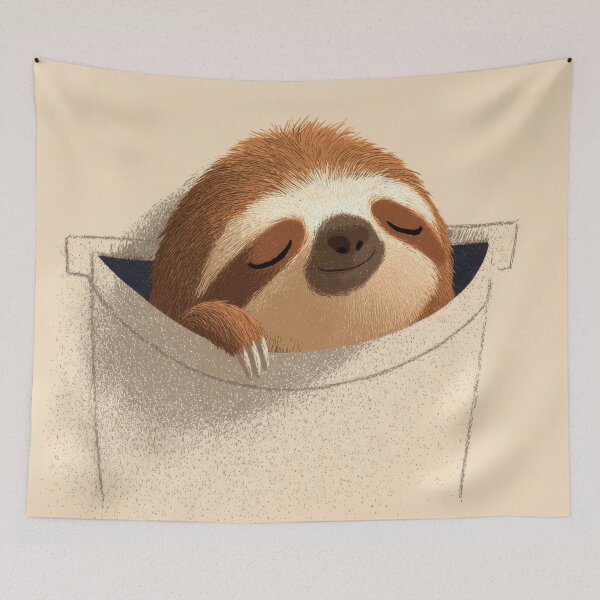 Item preview, Sloth sleeping in a container designed and sold by anytka.