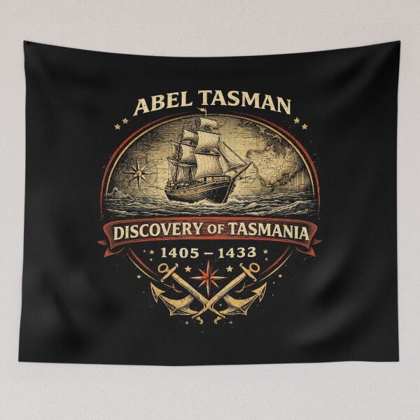 Item preview, Abel Tasman Discovery Of Tasmania designed and sold by Retr0Tshirts.