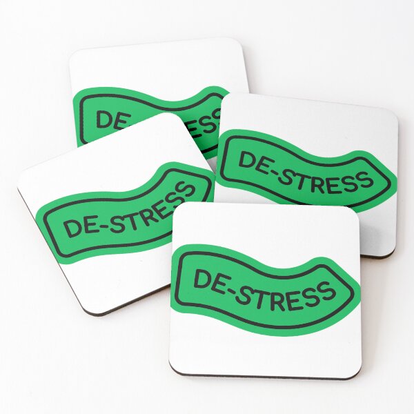 Item preview, De-Stress Green Arrow Sign – Funny Relax & Chill Typography Design designed and sold by Artsy Corner.