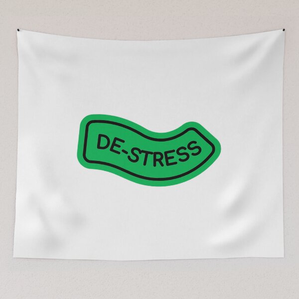 Item preview, De-Stress Green Arrow Sign – Funny Relax & Chill Typography Design designed and sold by Artsy Corner.