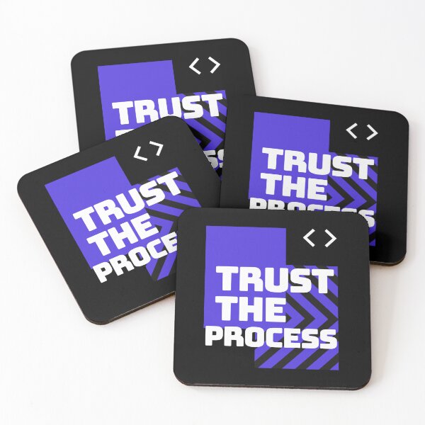 Item preview, Trust The Process Modern Typography - Purple Geometric Tech Art designed and sold by PACS0011.