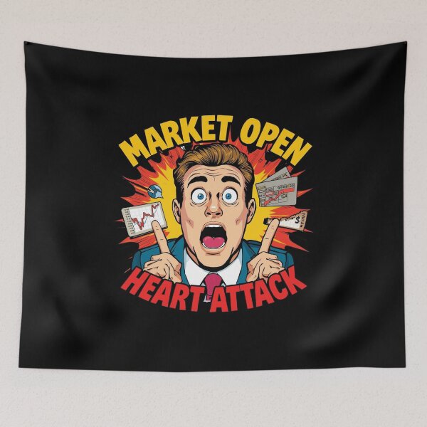 Item preview, Market Open Heart Attack designed and sold by KapiPrint.