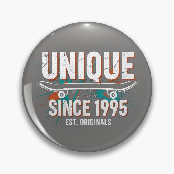 Item preview, Unique Since 1995 – Retro Skateboard & Splatter Design for your birthday designed and sold by Fuechse.