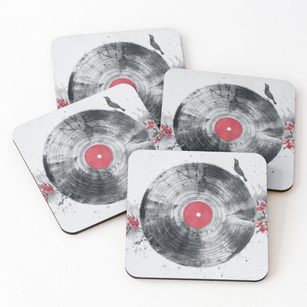 Item preview, Vinyl record with flowers and birds designed and sold by anytka.