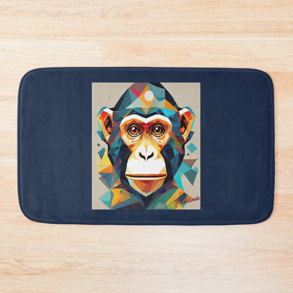 Item preview,  Colorful Geometric Monkey Face Art designed and sold by Artisticanvas.