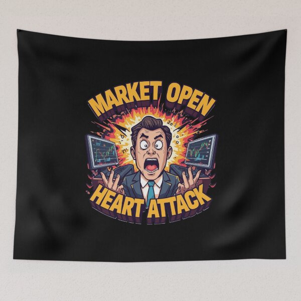 Item preview, Market Open Heart Attack designed and sold by KapiPrint.