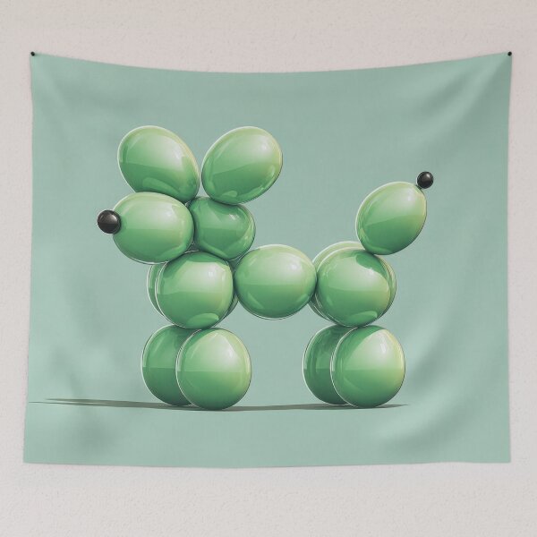 Item preview, Dog balloon on green bg designed and sold by anytka.