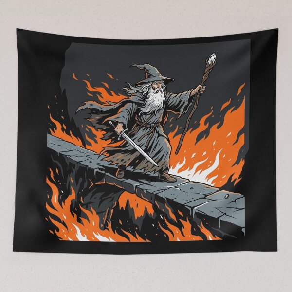 Item preview, Epic Wizard Confronting the Fire Demon designed and sold by KeremYurtseven.