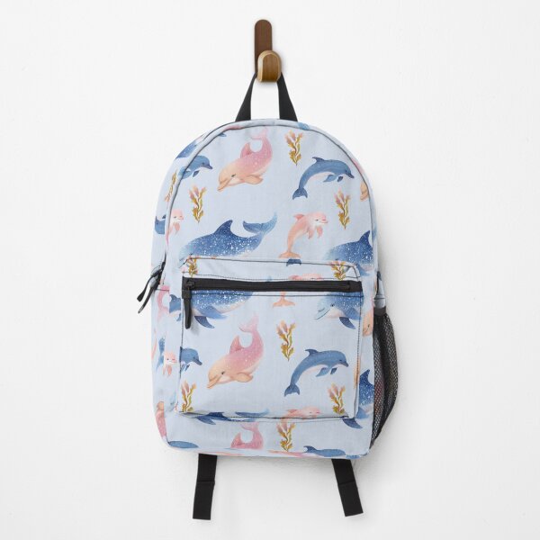 Item preview, Cute Dolphin Seamless Pattern – Pastel Ocean Animal Print for Kids Decor designed and sold by ArtFairy38.
