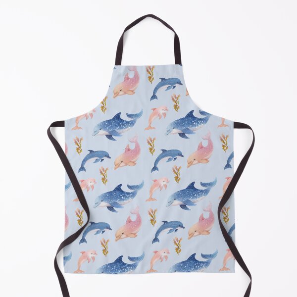 Item preview, Cute Dolphin Seamless Pattern – Pastel Ocean Animal Print for Kids Decor designed and sold by ArtFairy38.