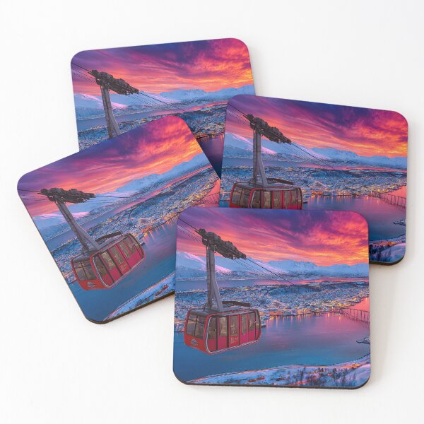 Item preview, Stunning Aerial View of a Cable Car at Sunset designed and sold by Artessie.