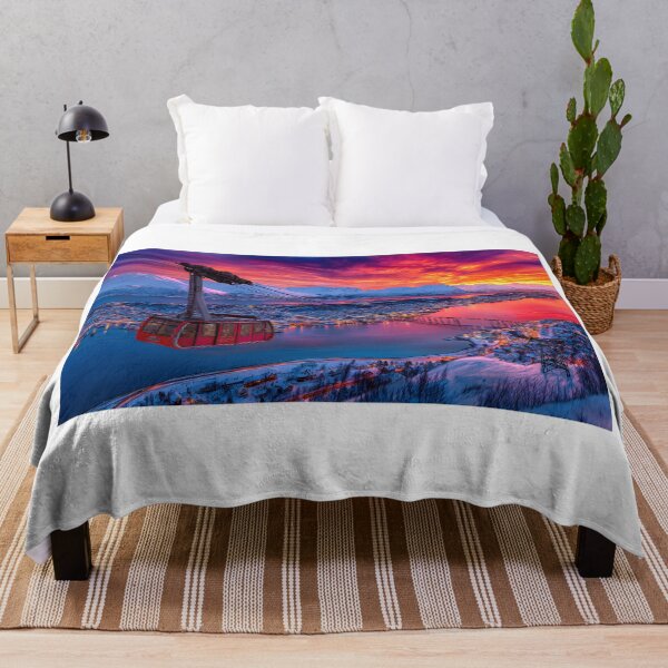 Item preview, Stunning Aerial View of a Cable Car at Sunset designed and sold by Artessie.