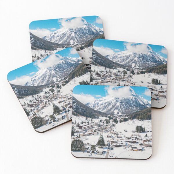 Item preview, Mountain village under the snow – Winter alpine landscape designed and sold by Northprod.