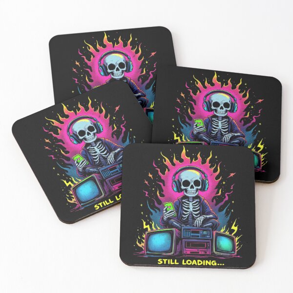 Item preview, Still Loading Cyber Skull Gamer Art designed and sold by IntrusiveMind210.