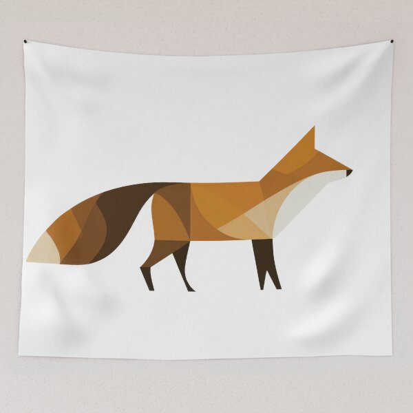 Item preview, Fox walking in a geometric style designed and sold by anytka.