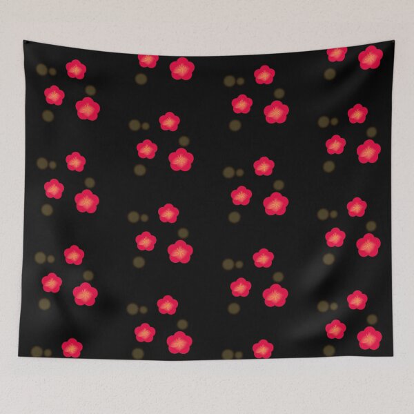Item preview, Red Digital Flowers Graphic with Bokeh Background designed and sold by Snapystyle.
