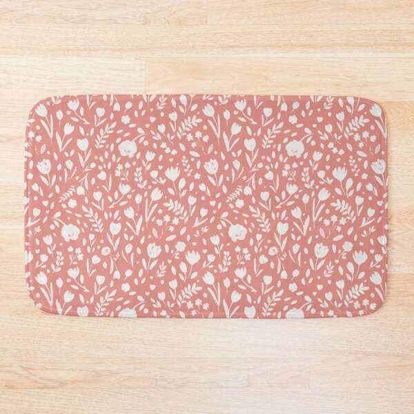 Item preview, Floral pattern on coral background designed and sold by Aleksse.