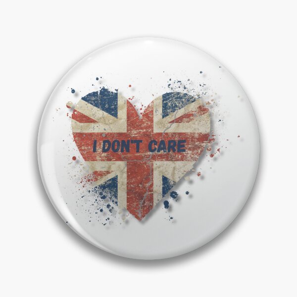 Item preview,  I Don't Care - Union Jack - minimal typography  designed and sold by Here, Then.