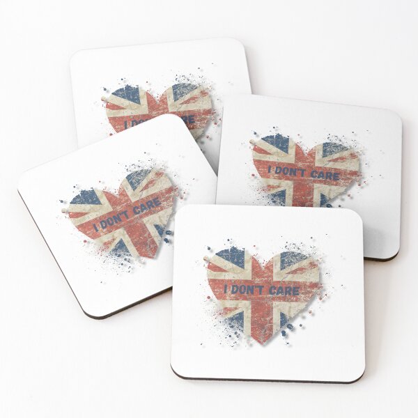 Item preview,  I Don't Care - Union Jack - minimal typography  designed and sold by Here, Then.