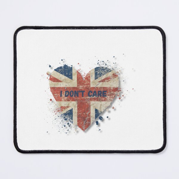 Item preview, I Don't Care - Union Jack - minimal typography designed and sold by Here, Then.