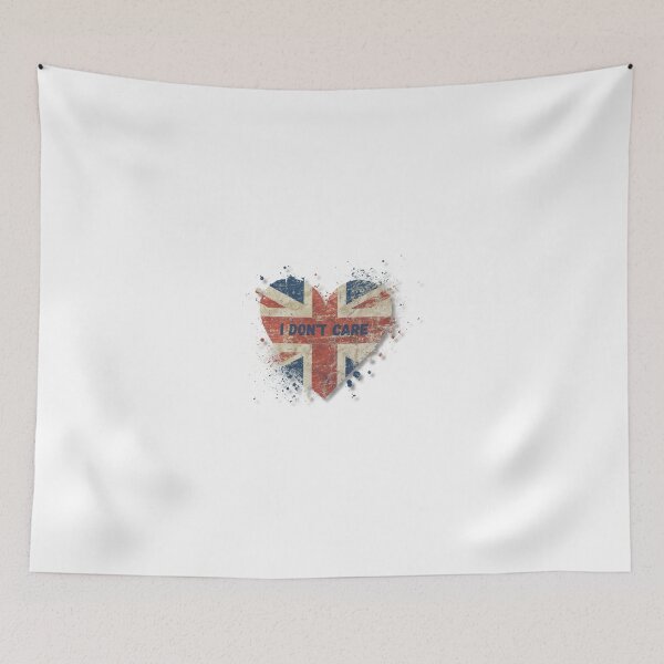Item preview,  I Don't Care - Union Jack - minimal typography  designed and sold by Here, Then.