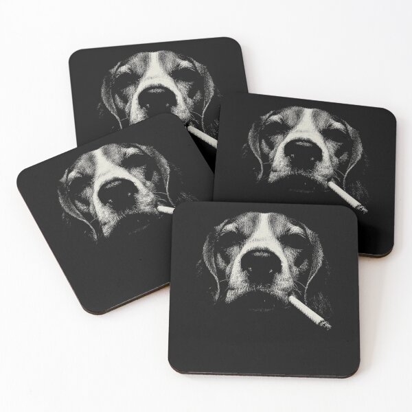 Item preview, Edgy Beagle Dog Smoking Cigarette Portrait designed and sold by k3rstman1.