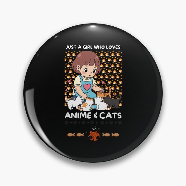 Item preview, Just A Girl Who Loves Anime & Cats designed and sold by Tokyotopia.