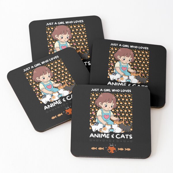 Item preview, Just A Girl Who Loves Anime & Cats designed and sold by Tokyotopia.