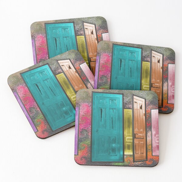 Item preview, Colored Doors Against a Colorful Textured Background designed and sold by BostonArcImage.