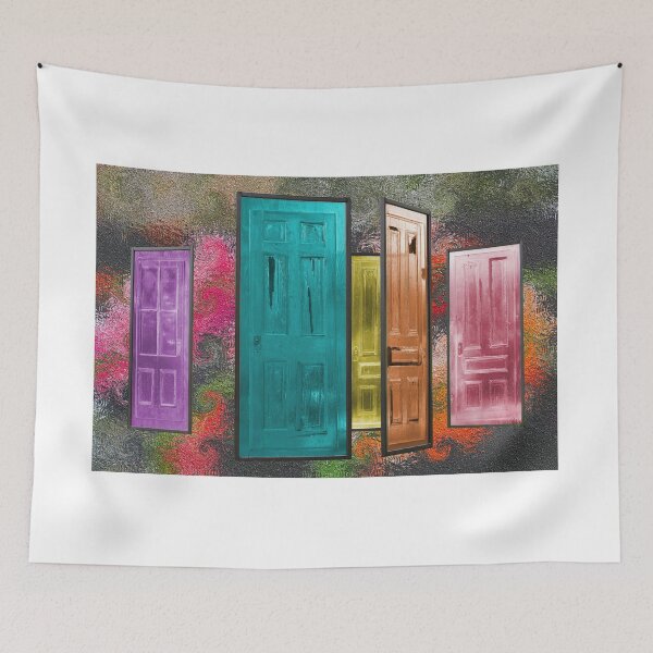 Item preview, Colored Doors Against a Colorful Textured Background designed and sold by BostonArcImage.