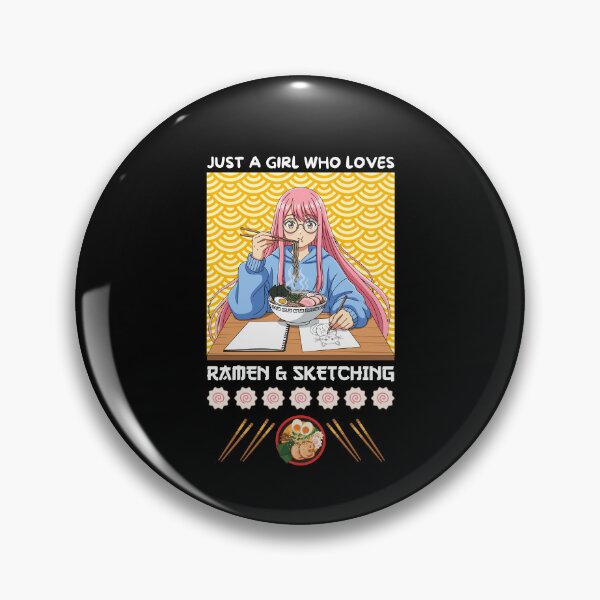 Item preview, Just A Girl Who Loves Ramen & Sketching designed and sold by Tokyotopia.